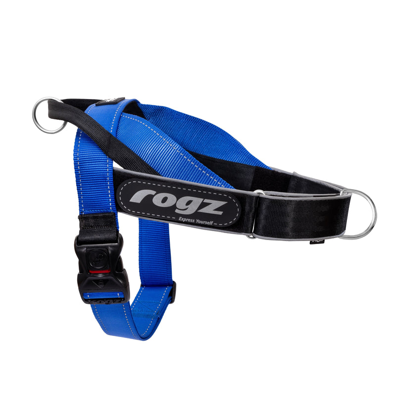 Rogz Utility LetzGo Personalisable Harness Blue Lge-Habitat Pet Supplies