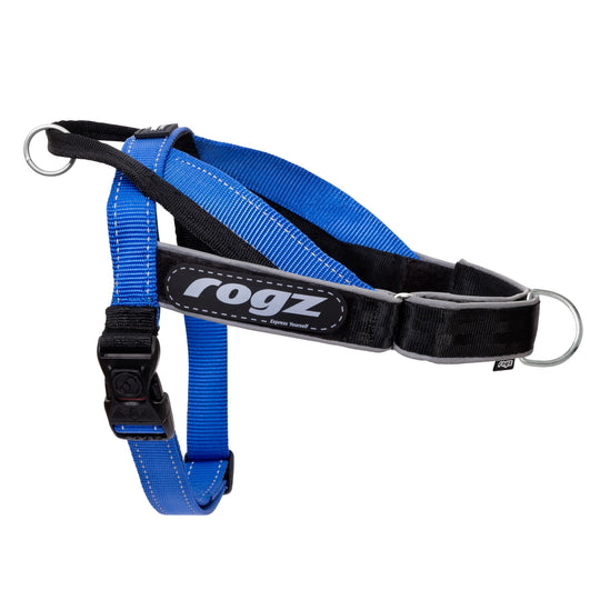 Rogz Utility LetzGo Personalisable Harness Blue Med/Lge