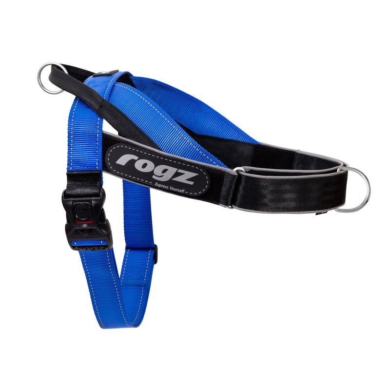 Rogz Utility LetzGo Personalisable Harness Blue Xlge-Habitat Pet Supplies