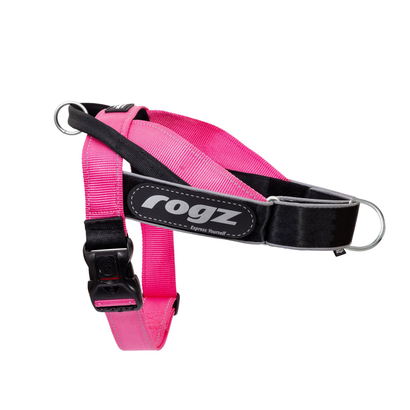 Rogz Utility LetzGo Personalisable Harness Pink Lge-Habitat Pet Supplies
