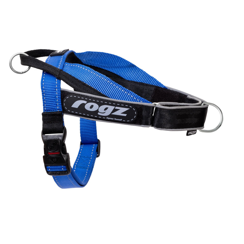 Rogz Utility LetzGo Personalised Harness Blue Med/Lge-Habitat Pet Supplies