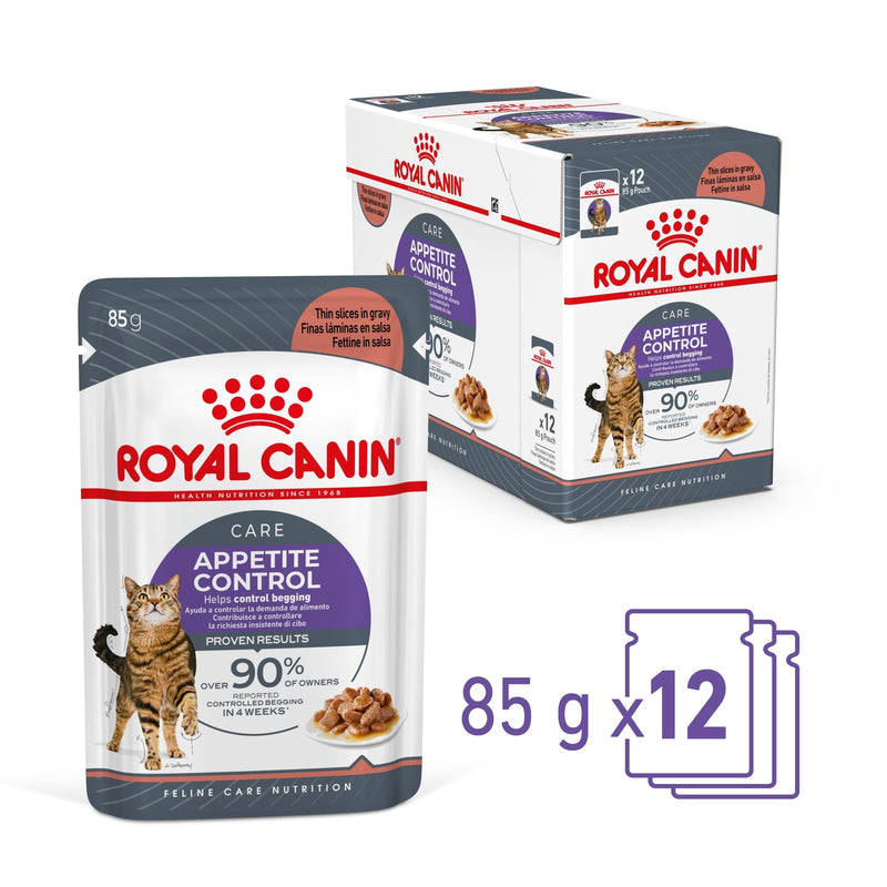 Royal Canin Appetite Control with Gravy Wet Food Pouch 85g x12-Habitat Pet Supplies