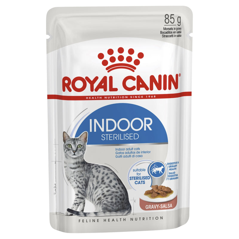 Royal Canin Cat Indoor with Gravy Wet Food Pouch 85g-Habitat Pet Supplies