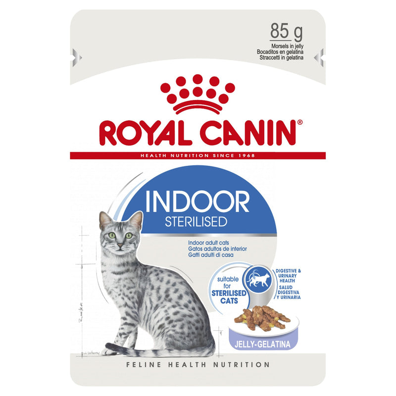 Royal Canin Cat Indoor with Jelly Wet Food Pouches 85g x 12