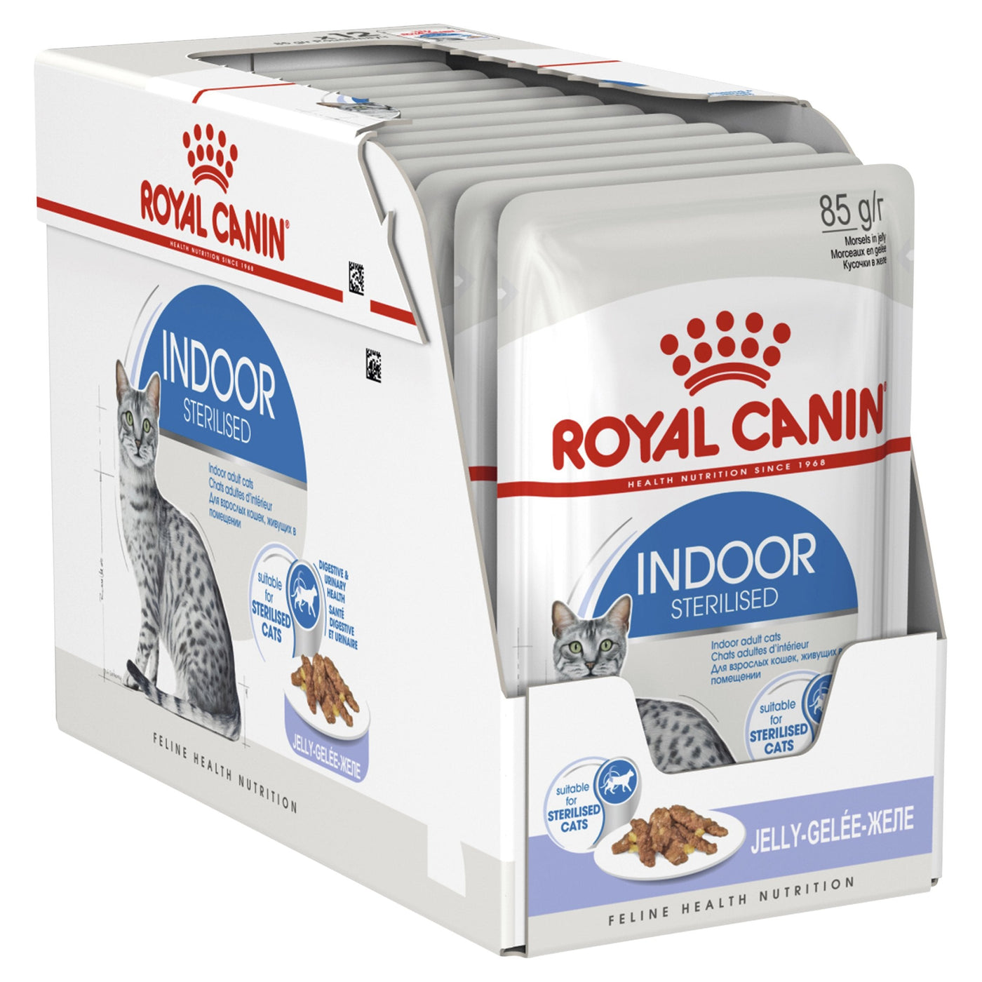 Royal Canin Cat Indoor with Jelly Wet Food Pouches 85g x 12