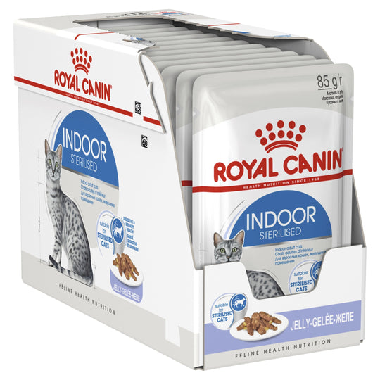 Royal Canin Cat Indoor with Jelly Wet Food Pouches 85g x 12