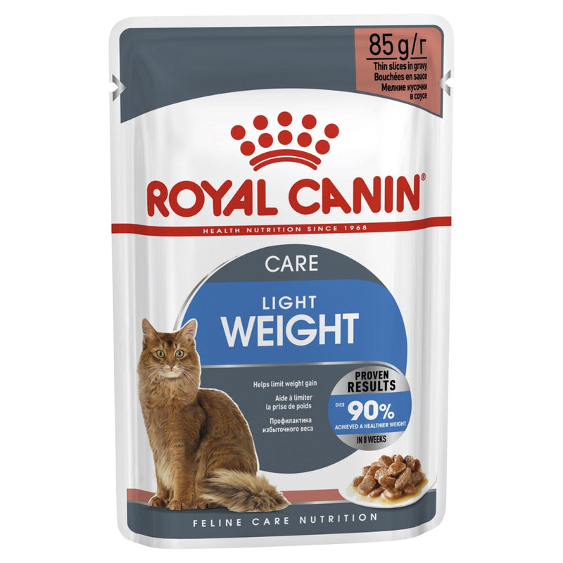 Royal Canin Cat Light Weight Care with Gravy Adult Wet Food Pouches 85g x 12 (+_+)