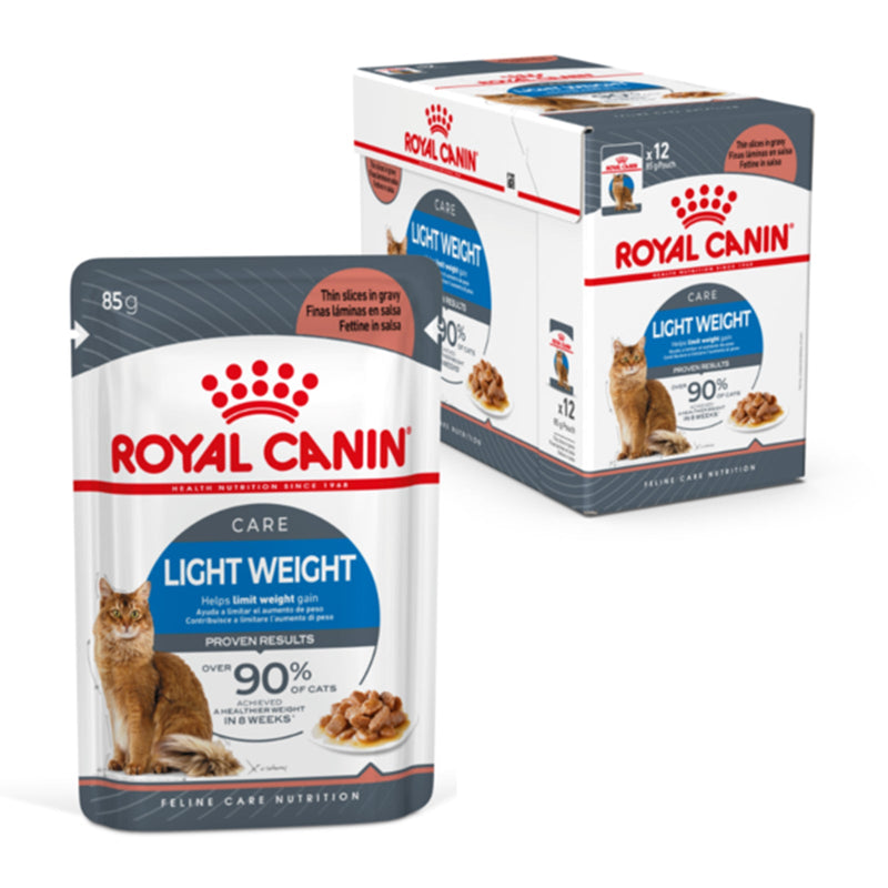 Royal Canin Cat Light Weight Care with Gravy Adult Wet Food Pouches 85g x 12-Habitat Pet Supplies