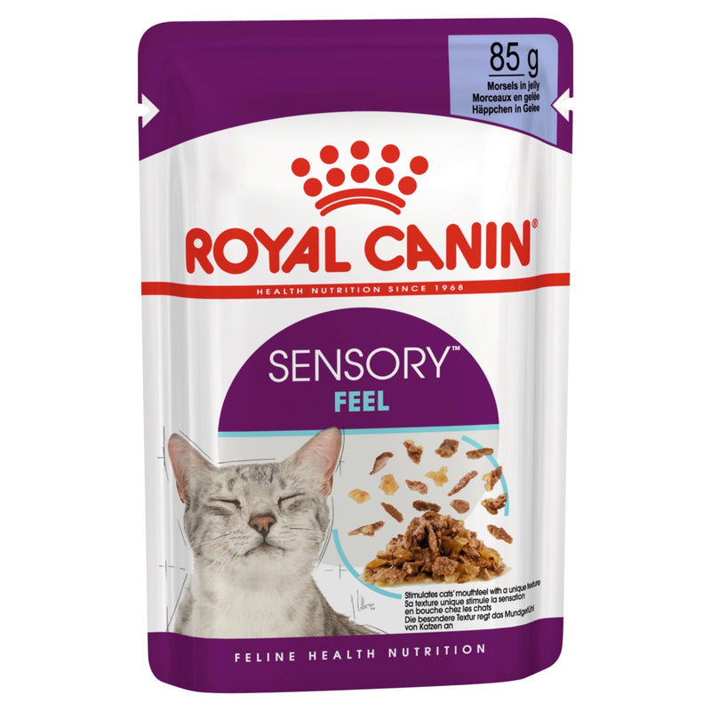 Royal Canin Cat Sensory Feel Jelly Adult Wet Food Pouches 85g x 12 :->>