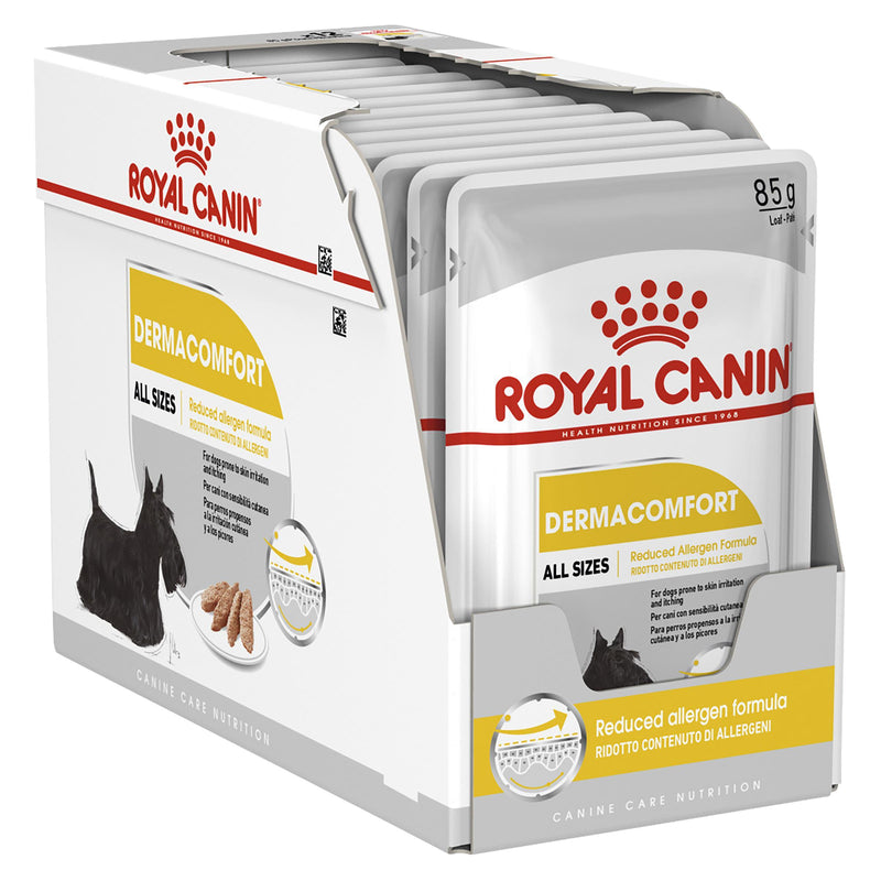 Royal Canin Dog Dermacomfort Loaf Wet Food Pouch 85g x12 (+_+)-Habitat Pet Supplies