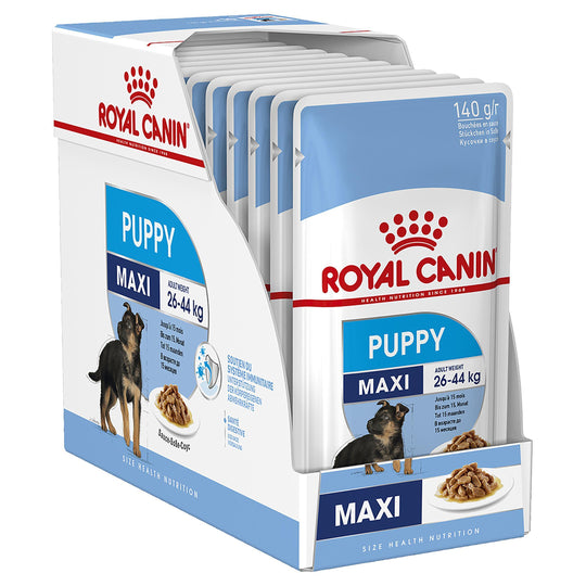 Royal Canin Dog Maxi Puppy Wet Food Pouches 140g x 10