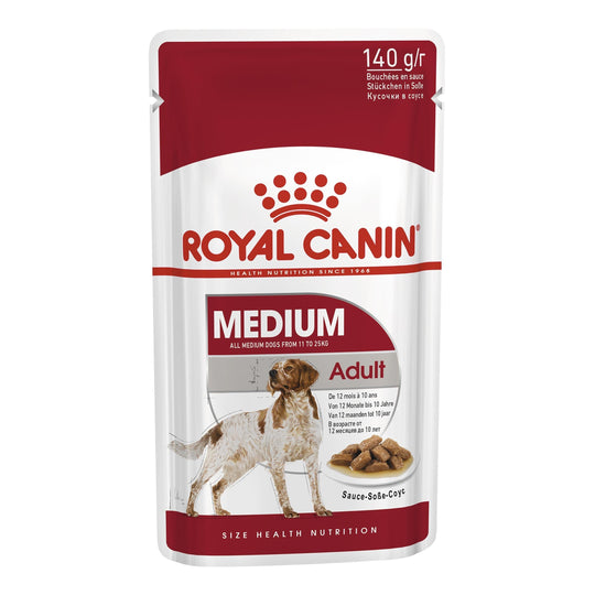 Royal Canin Dog Medium Adult Wet Food Pouch 140g