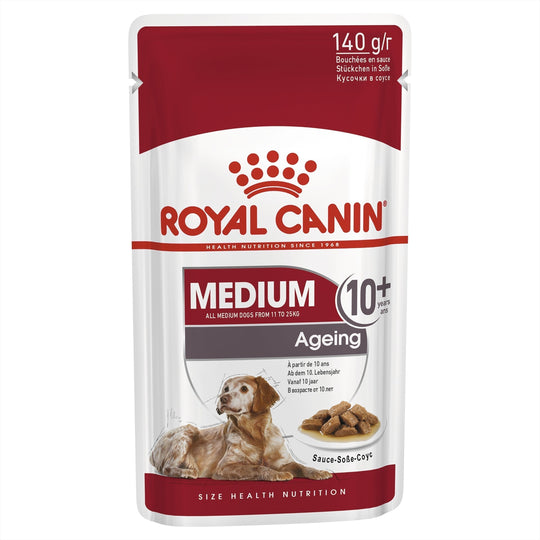 Royal Canin Dog Medium Ageing 10+ Wet Food Pouch 140g