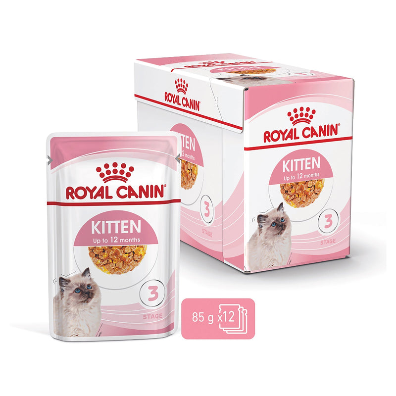Royal Canin Kitten with Jelly Wet Food Pouches 85g x 12