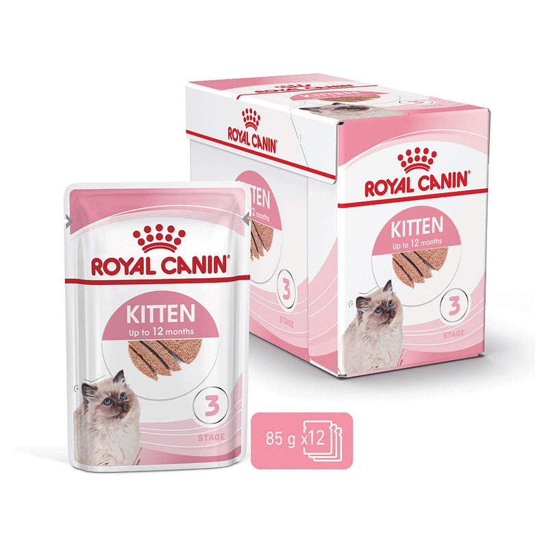 Royal Canin Kitten with Loaf Wet Food Pouches 85g x 12 ^._.^
