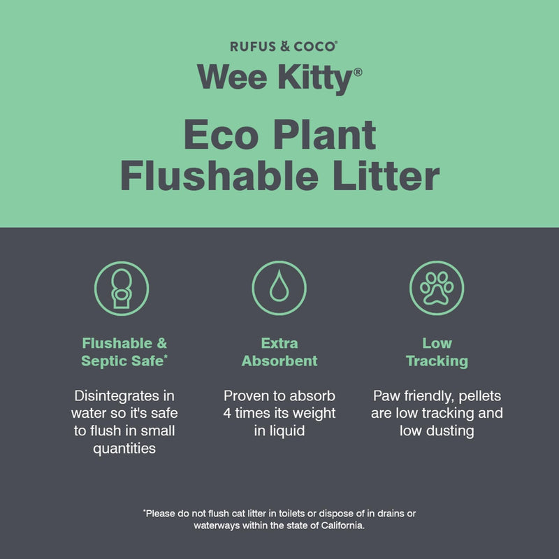 Rufus & Coco Wee Kitty Eco Plant Clumping Cat Litter 9kg