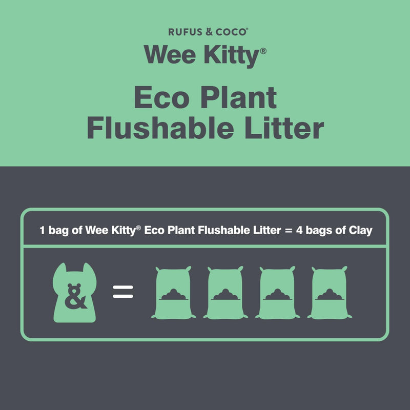 Rufus & Coco Wee Kitty Eco Plant Clumping Cat Litter 9kg
