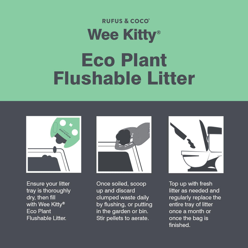 Rufus & Coco Wee Kitty Eco Plant Clumping Cat Litter 9kg
