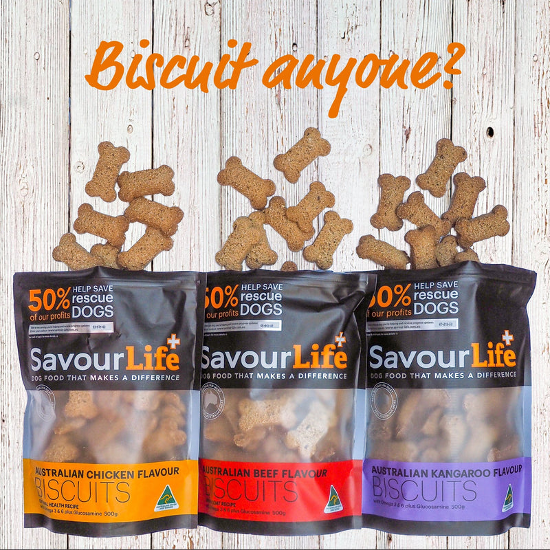 SavourLife Australian Beef Biscuits Dog Treats 500g (+_+)