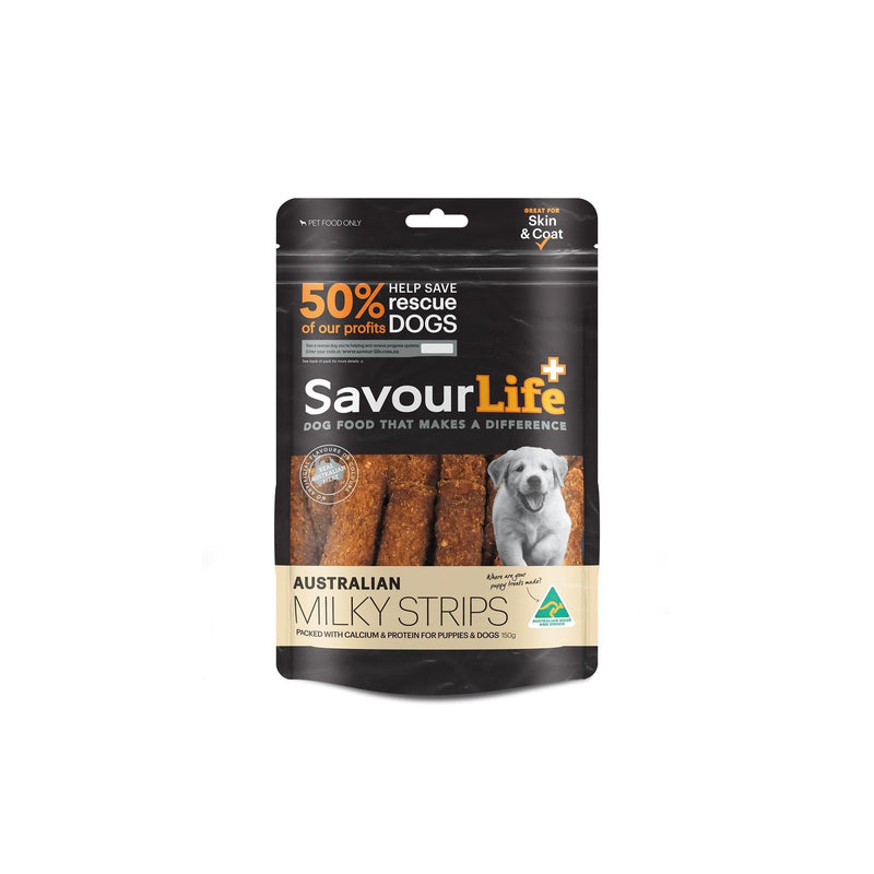 SavourLife Australian Milky Strips Dog Treats 150g (+_+)-Habitat Pet Supplies