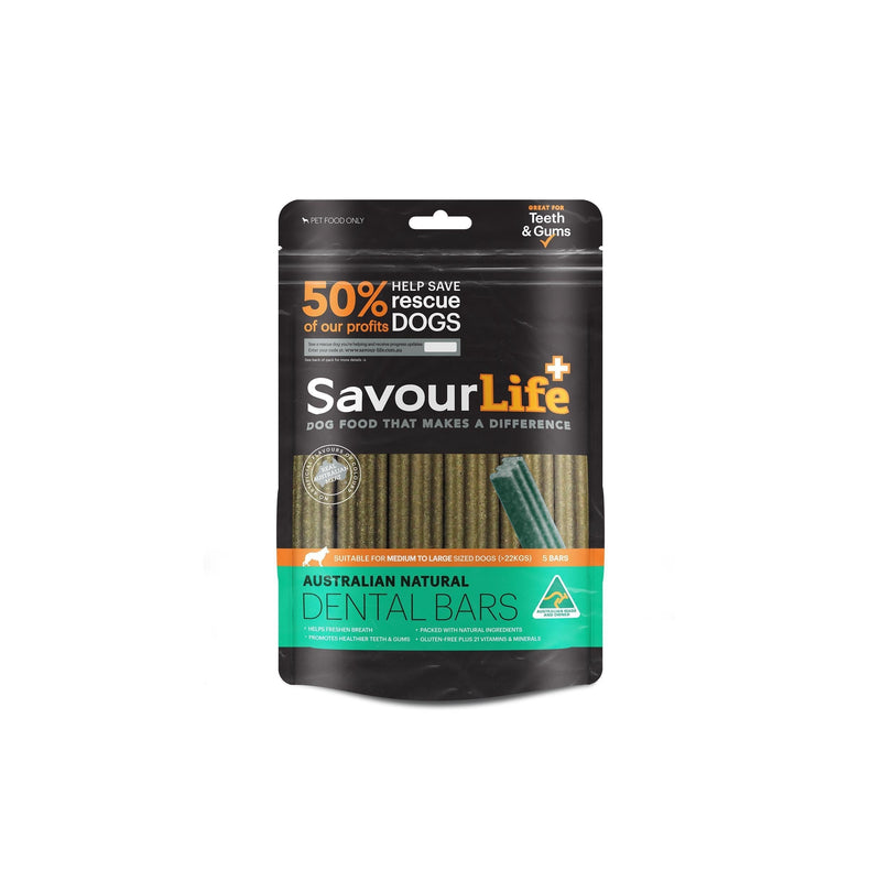 SavourLife Australian Natural Dental Bars Medium to Large Dog Treats (+_+)-Habitat Pet Supplies