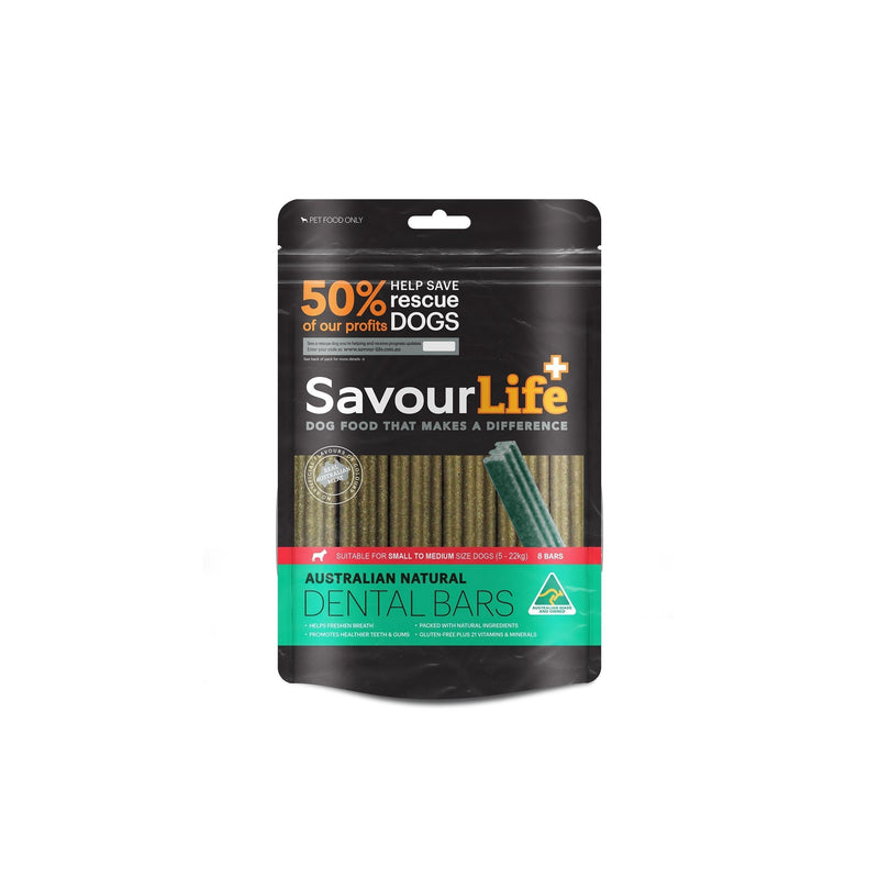 SavourLife Australian Natural Dental Bars Small to Medium Dog Treats (+_+)-Habitat Pet Supplies