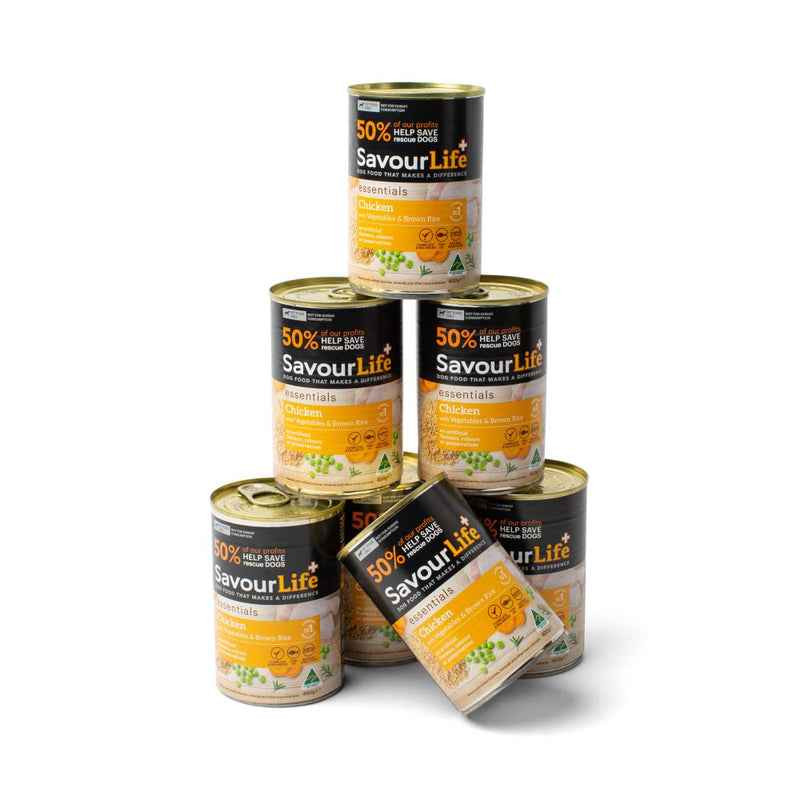 SavourLife Essentials Chicken with Vegetables & Rice Adult Dog Wet Food 400g X12