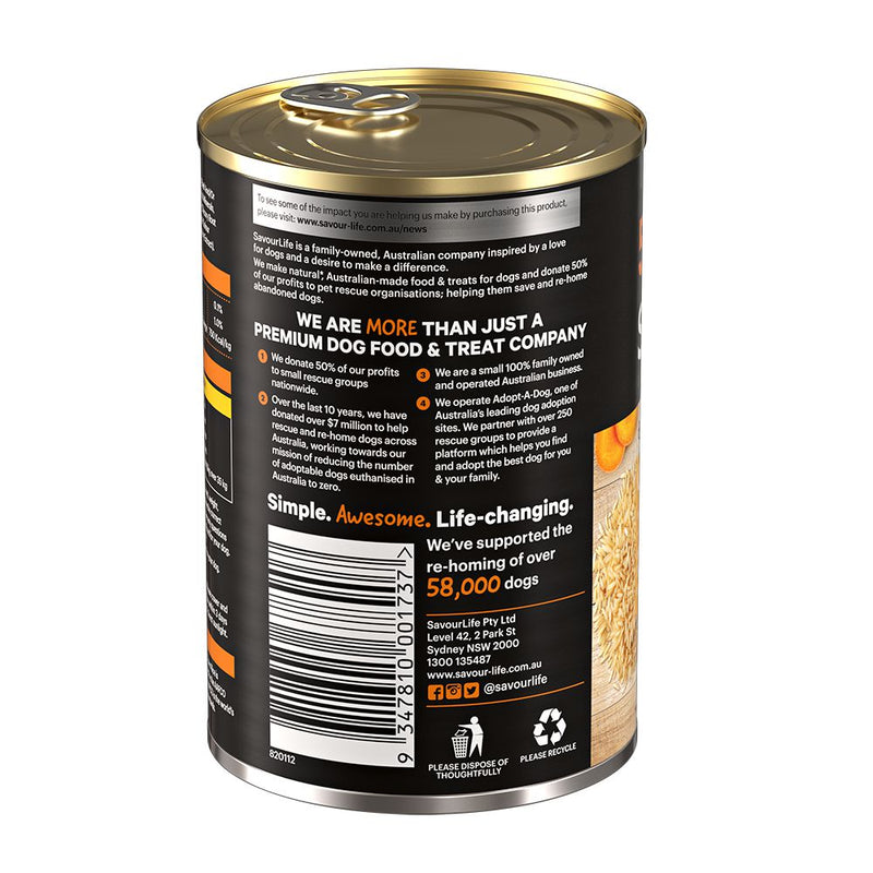SavourLife Essentials Chicken with Vegetables & Rice Adult Dog Wet Food 400g X12