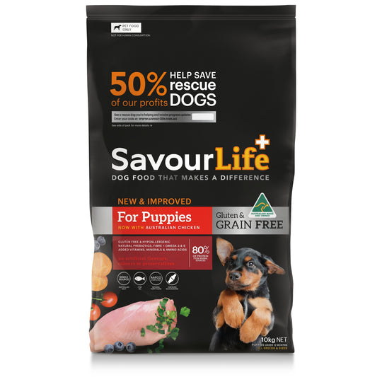 SavourLife Grain Free Dry Dog Food Chicken for Puppies 10kg