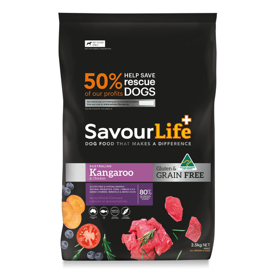 SavourLife Grain Free Dry Dog Food Kangaroo and Chicken 2.5kg