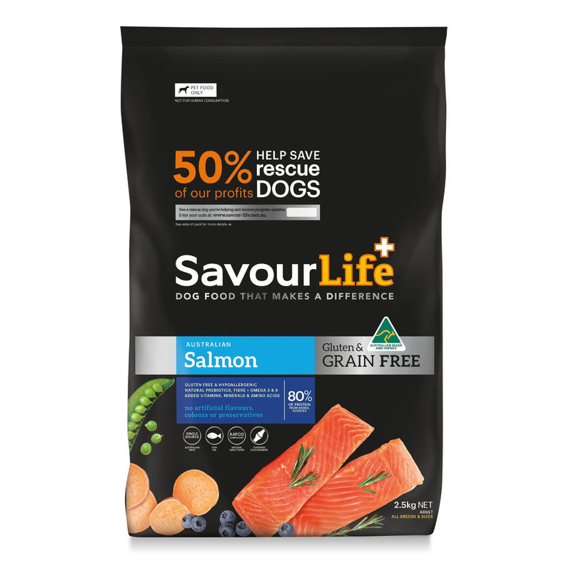 SavourLife Grain Free Dry Dog Food Salmon 2.5kg-Habitat Pet Supplies