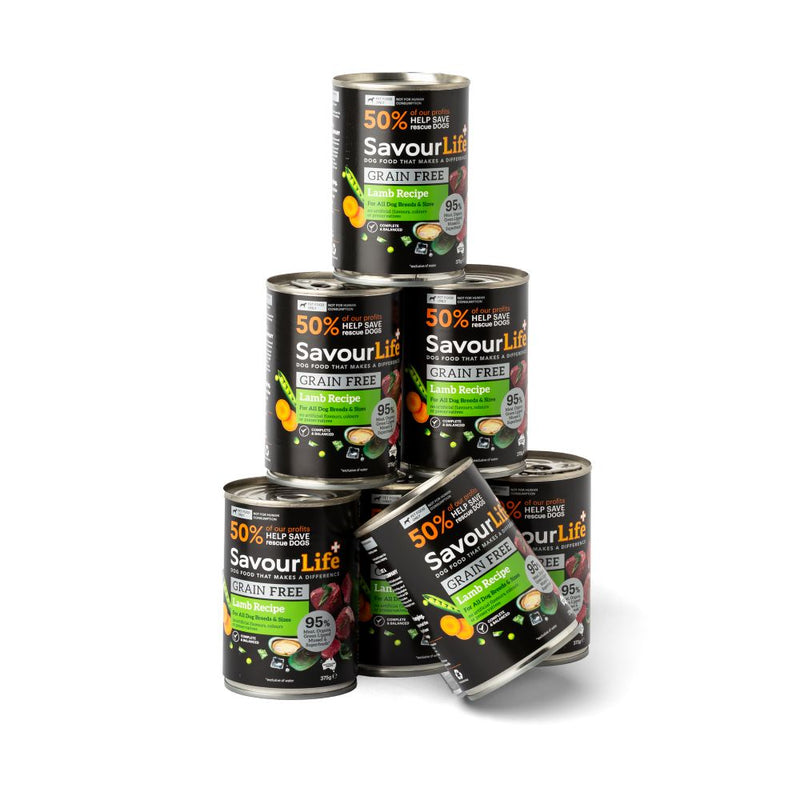SavourLife Grain Free Lamb Adult Dog Wet Food 375g X12