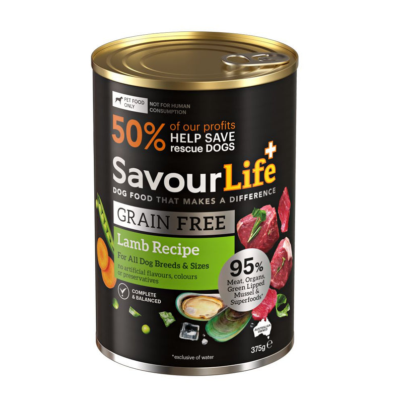 SavourLife Grain Free Lamb Adult Dog Wet Food 375g X12