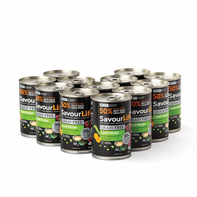 SavourLife Grain Free Lamb Adult Dog Wet Food 375g X12-Habitat Pet Supplies