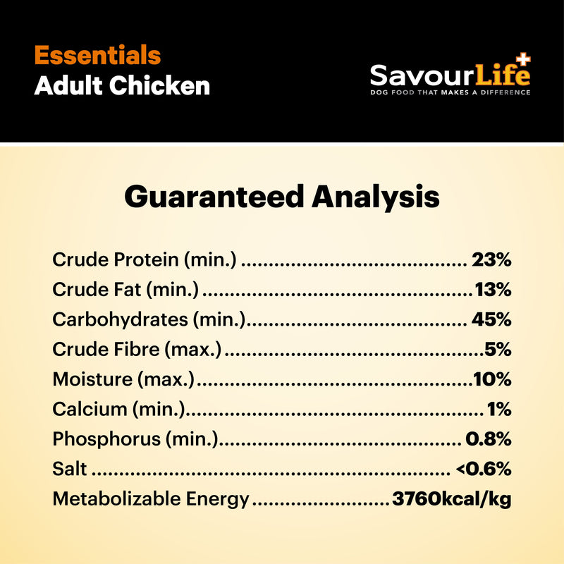 Savourlife Essentials Dry Dog Food Chicken with Veggies & Rice 3kg
