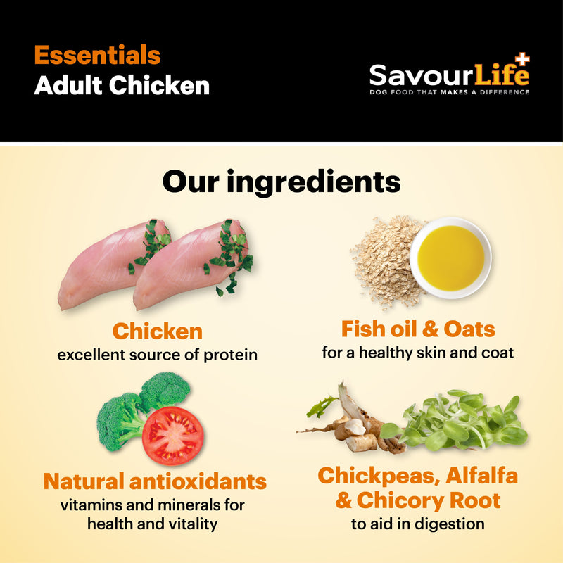 Savourlife Essentials Dry Dog Food Chicken with Veggies & Rice 3kg