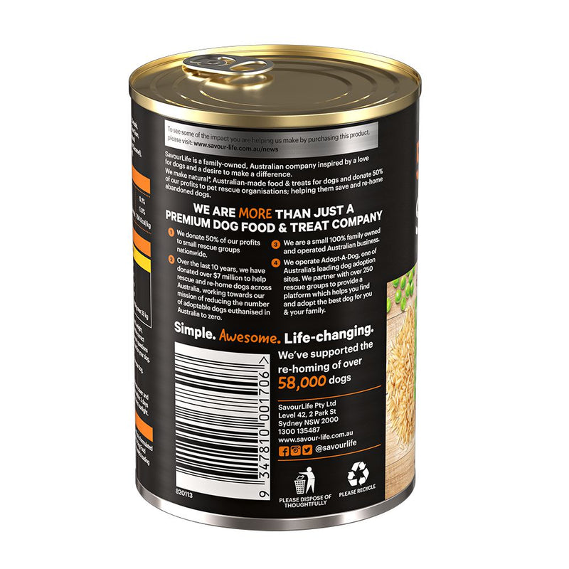 Savourlife Essentials Lamb with Vegetables & Rice Adult Dog Wet Food 400g X12