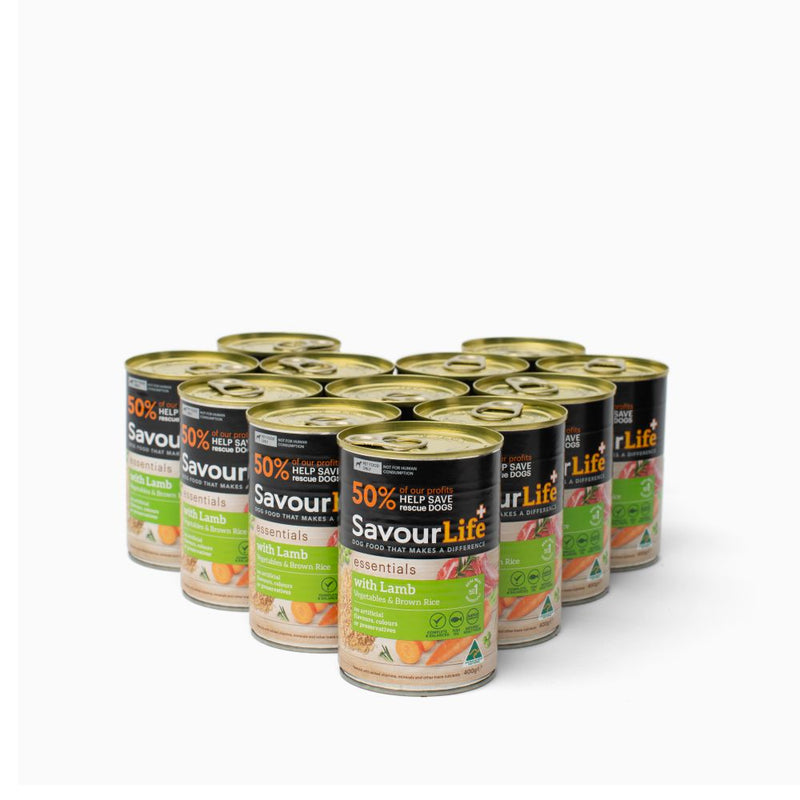 Savourlife Essentials Lamb with Vegetables & Rice Adult Dog Wet Food 400g X12-Habitat Pet Supplies