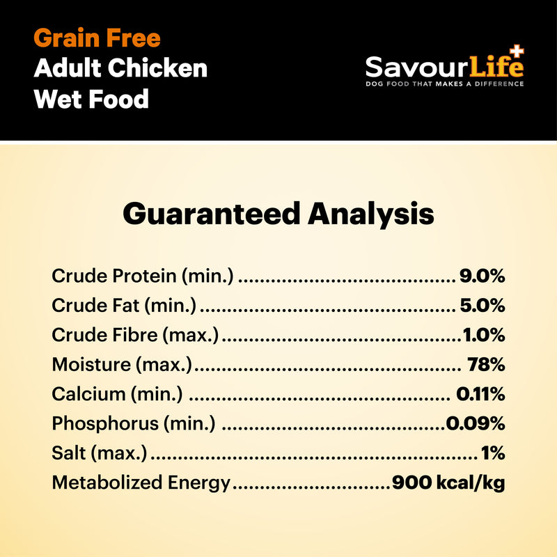 Savourlife Grain Free Chicken Adult Dog Wet Food 375g X12