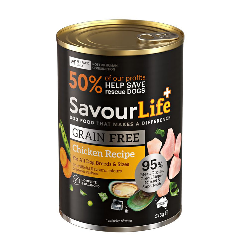 Savourlife Grain Free Chicken Adult Dog Wet Food 375g X12