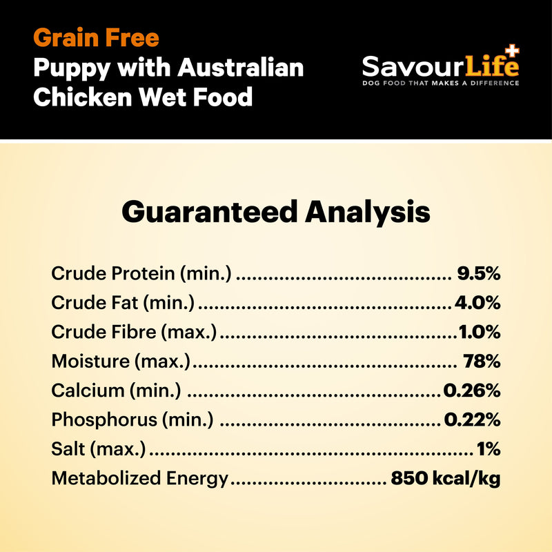 Savourlife Grain Free Chicken Puppy Wet Food 375g