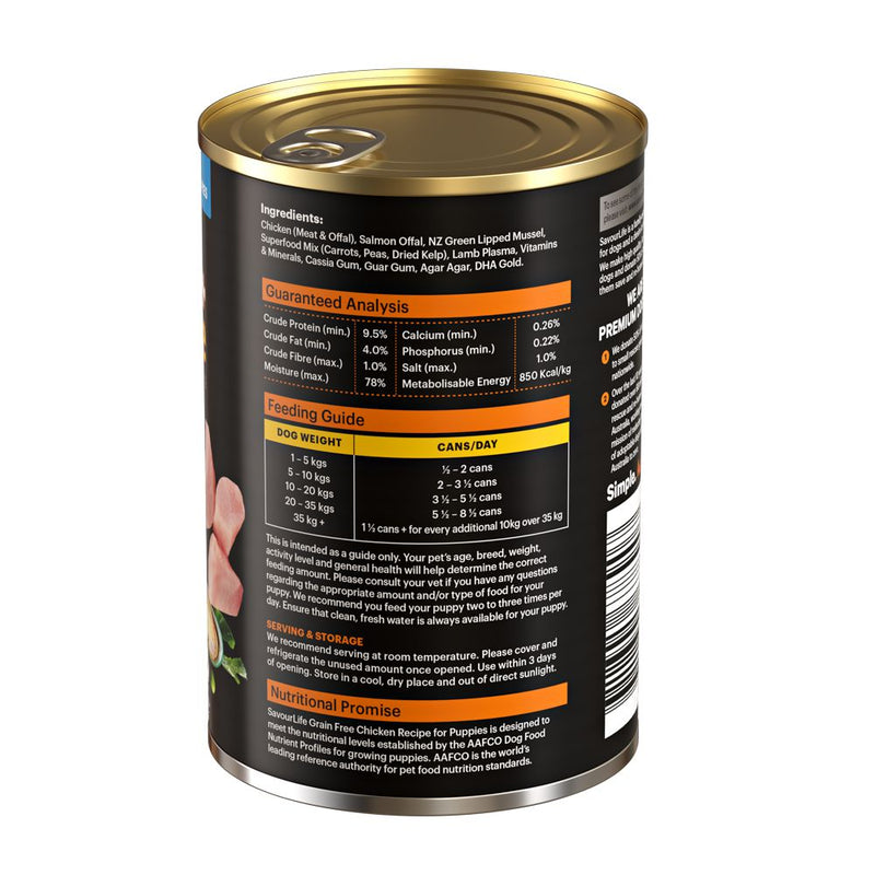 Savourlife Grain Free Chicken Puppy Wet Food 375g