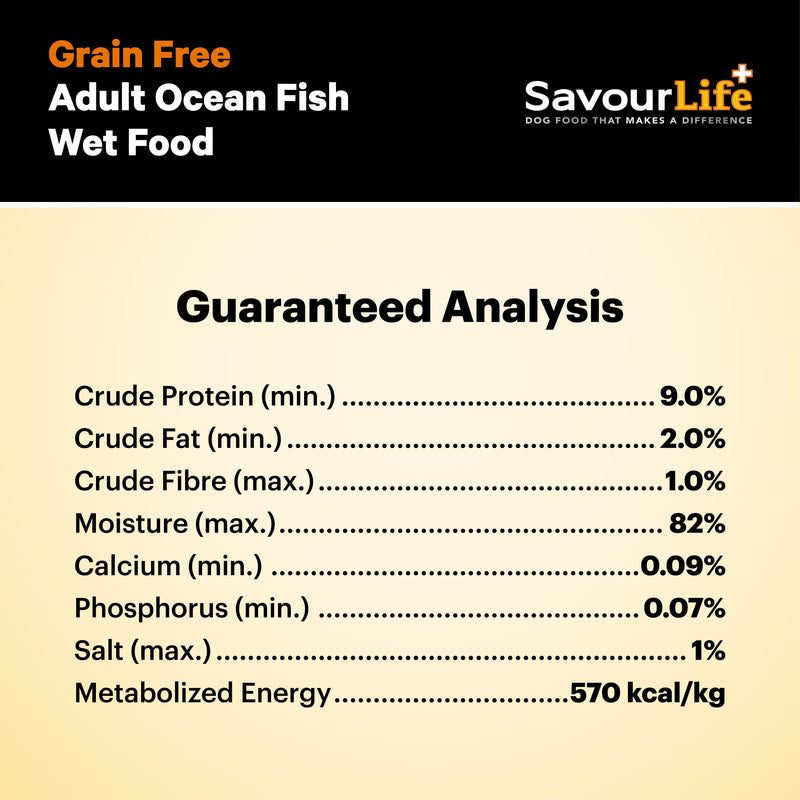 Savourlife Grain Free Ocean Fish Adult Dog Wet Food 375g X12