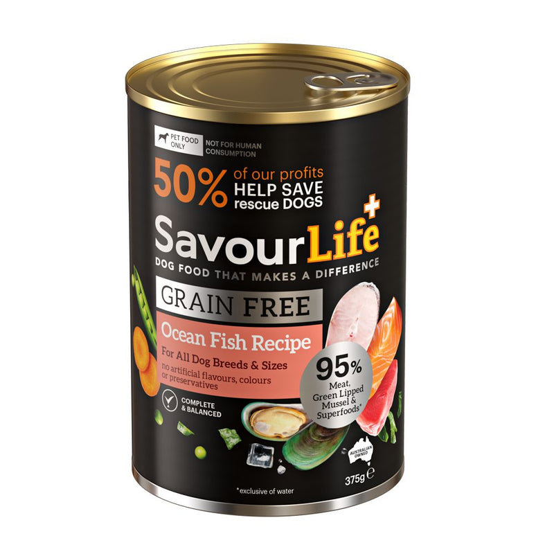 Savourlife Grain Free Ocean Fish Adult Dog Wet Food 375g X12