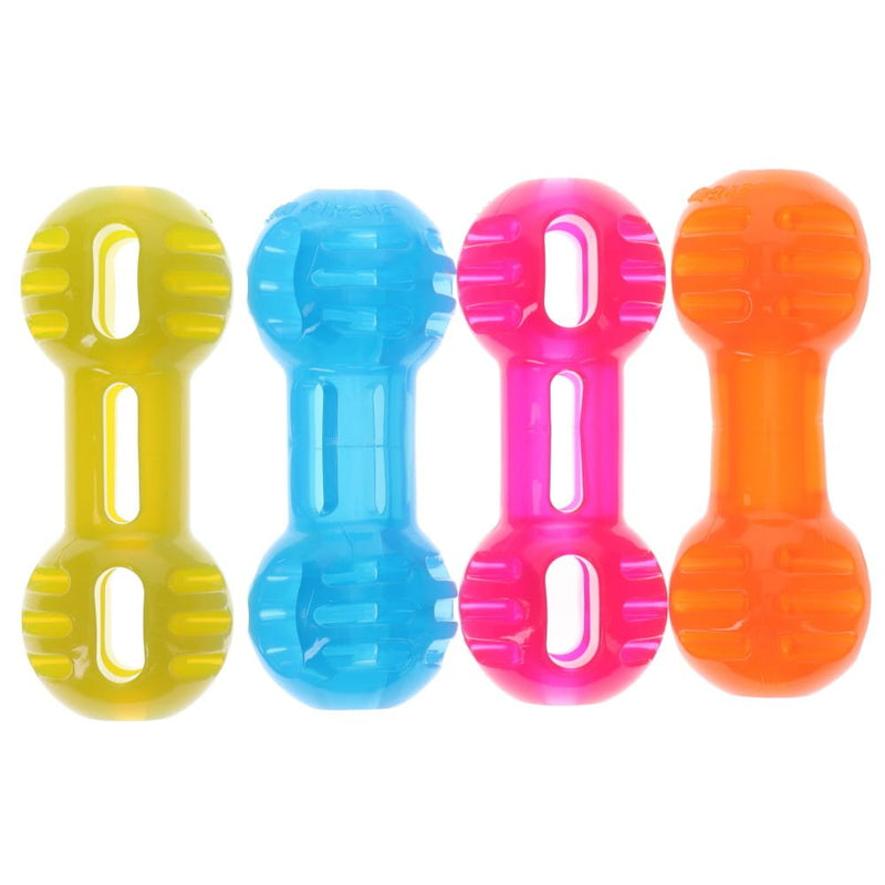 Scream Xtreme Treat Dumbbell Dog Toy Green Extra Large :->>