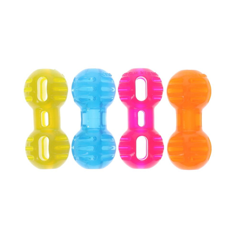 Scream Xtreme Treat Dumbbell Dog Toy Green Medium/Large