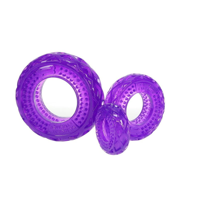 Scream Xtreme Treat Tyre Lavender Scented Dog Toy Small