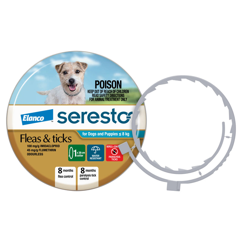 Seresto Flea and Tick Collar for Dogs Under 8kg-Habitat Pet Supplies
