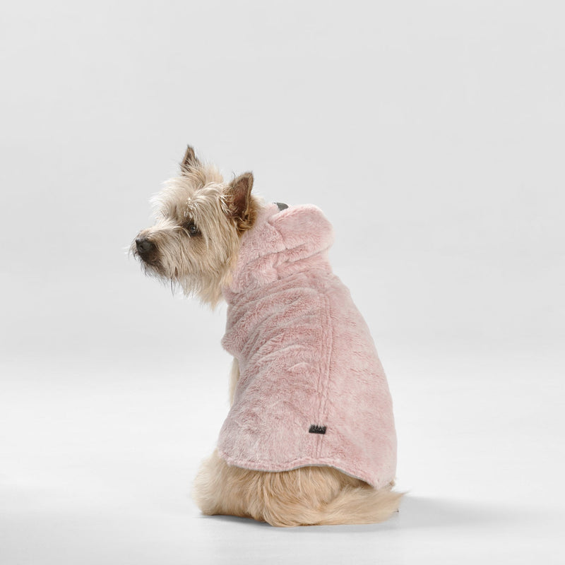 Snooza Dog Apparel Faux Fur Hooded Pink Vest Extra Small