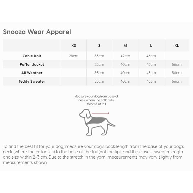 Snooza Dog Apparel Fur Knit Ecru Jumper Large